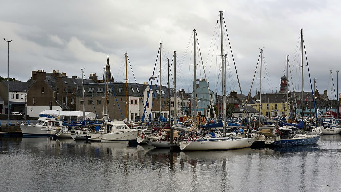 Yachts and fishing boats in Stornoway harbour