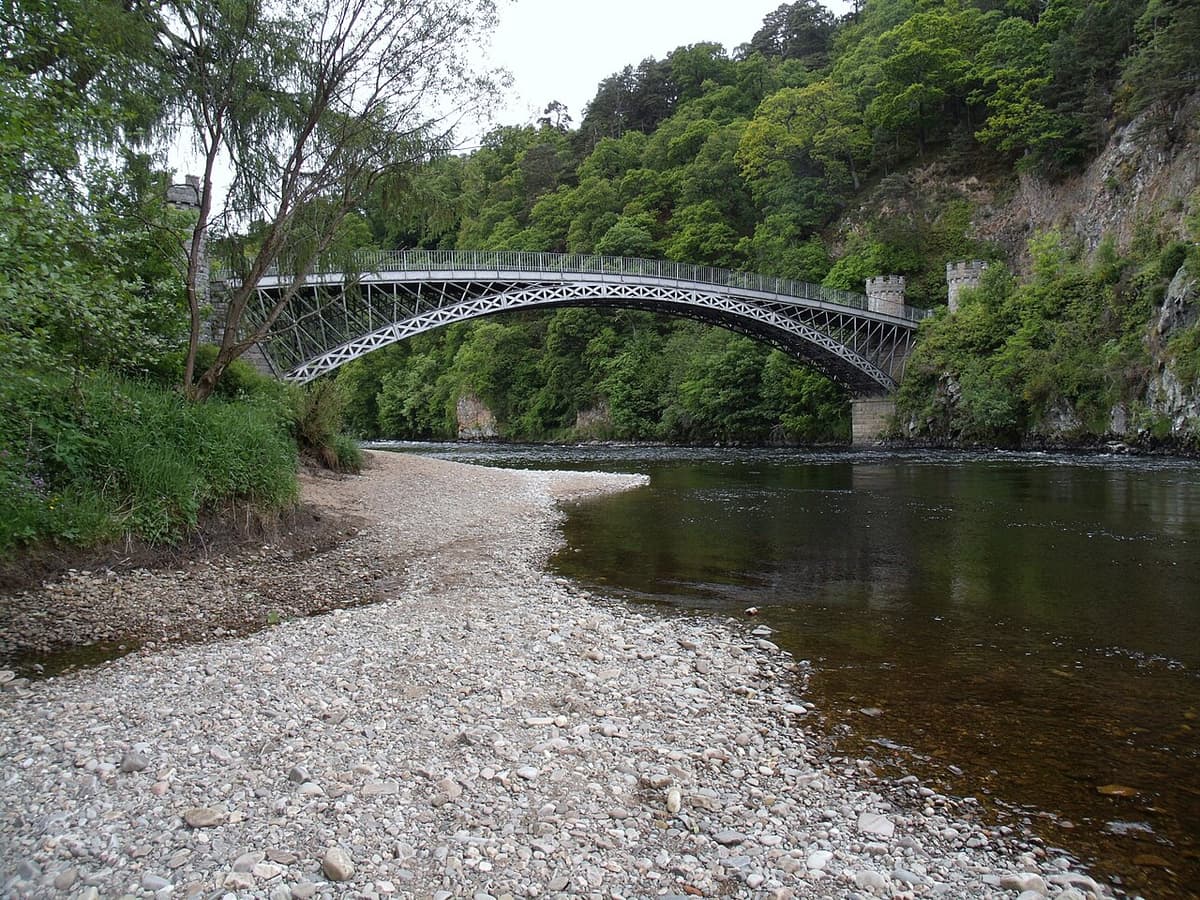 Thomas Telford’s iron Craigellachie Bridge over the River Spey