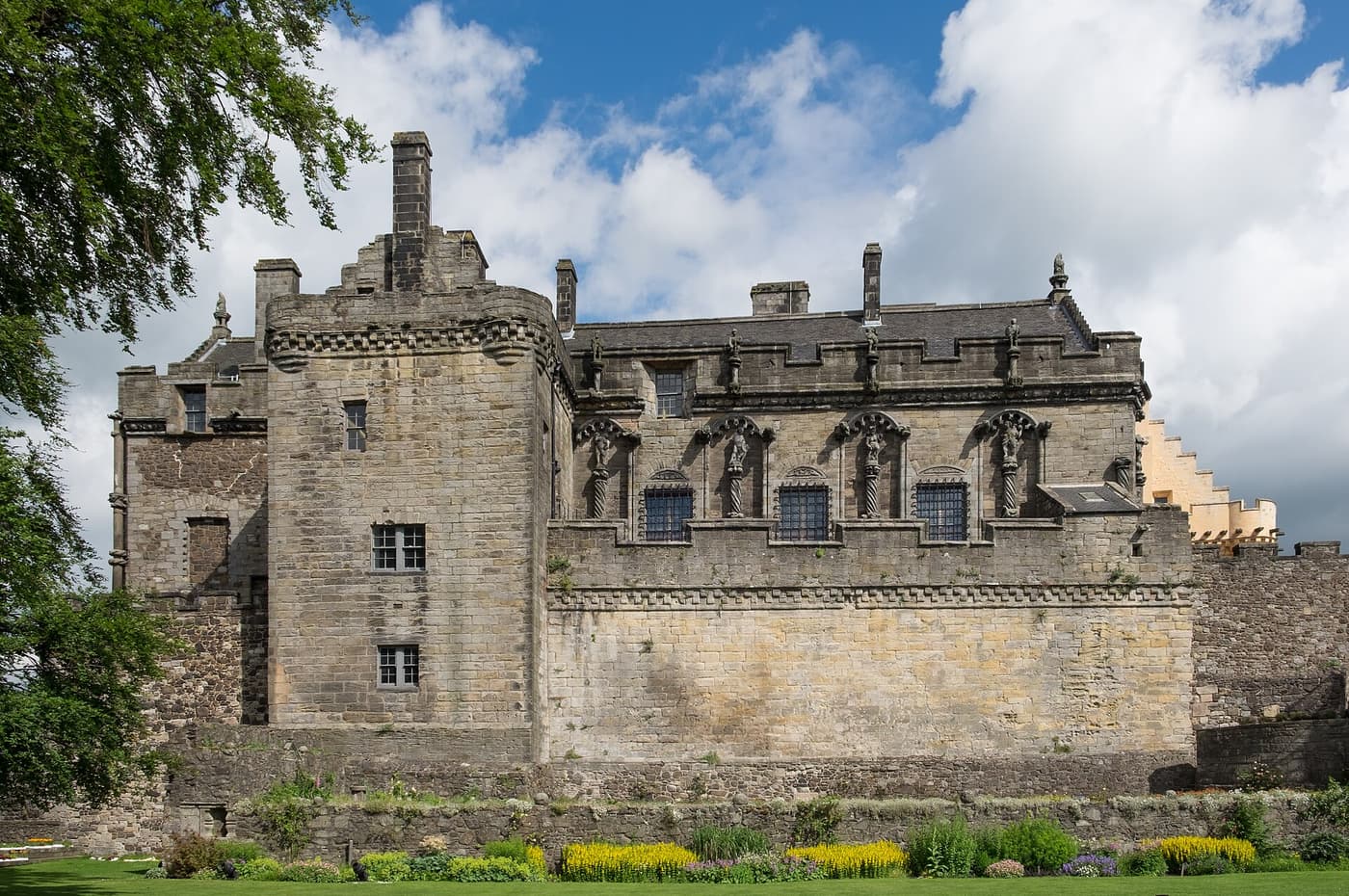 The carved Renaissance façade of the Royal Palace at Stirling Castle
